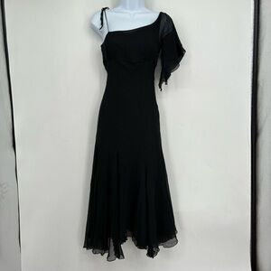 Vintage Y2K Express 1 2 Black Whimsigoth Whimsical Dress Emo Prom Fairy Witch